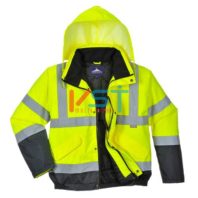 Куртка двухцветная светоотражающая PORTWEST БОМБЕР S266 желтая
