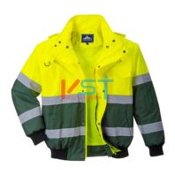 Куртка-бомбер светоотражающая PORTWEST X C565 желтая/зеленая