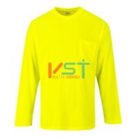 Футболка светоотражающая c длинными рукавами и карманом PORTWEST S579 желтая