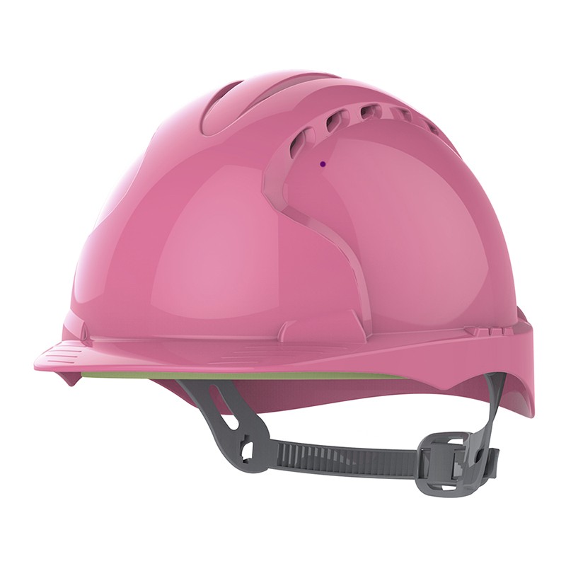 Каска розовая строительная женская JSP ЭВО 2 AJF030-003-900 с вентиляцией