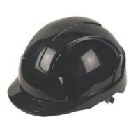 Каска защитная JSP ЭВОЛАЙТ AJB170-001-100 с храповиком и вентиляцией черная