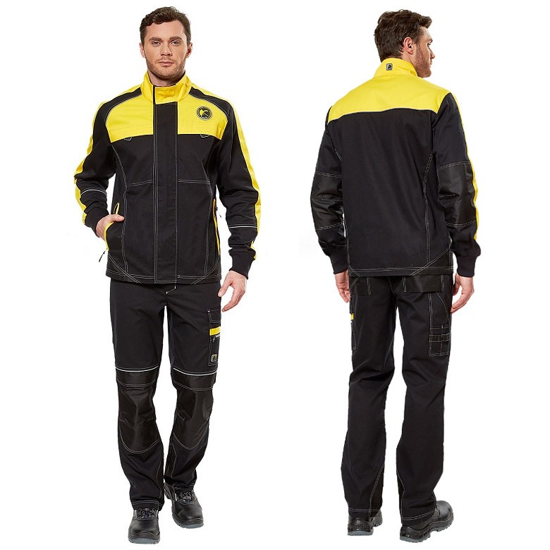 Куртка СТАРТ мужская чёрная с желтым 168777