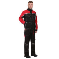 Рабочая летняя куртка СИРИУС-АГАТ черный с малиновым 144501
